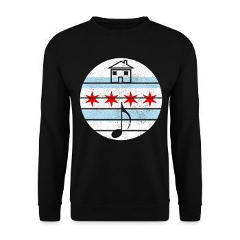 Chicago Illinois House Music - Unisex Sweatshirt - black - Front - Alina (178cm) & Michal (187cm)