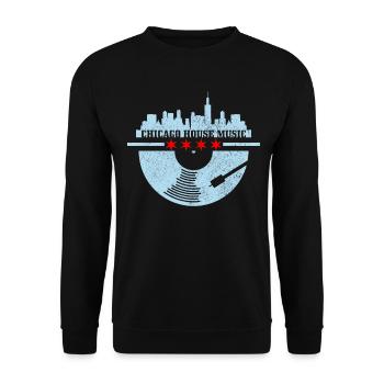 Chicago House Music, Illinois - Unisex Sweatshirt - black - Front - Alina (178cm) & Michal (187cm)