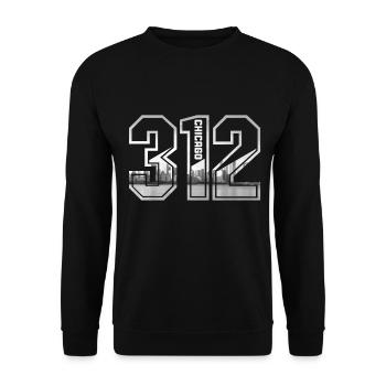 Chicago, Illinois - Unisex Pullover - Schwarz - Vorne - Alina (178cm) & Michal (187cm)