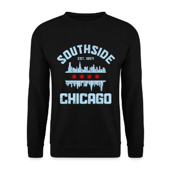 Southside Chicago, Illinois - Unisex Sweatshirt - black - Front - Alina (178cm) & Michal (187cm)