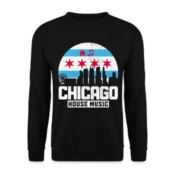 Chicago House Music, Illinois - Unisex Sweatshirt - black - Front - Alina (178cm) & Michal (187cm)