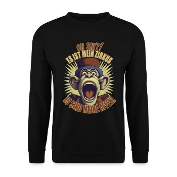 nicht mein Zirkus, nicht meine Affen - lustiges - Unisex Pullover - Schwarz - Vorne - Alina (178cm) & Michal (187cm)