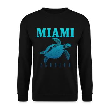 Miami Florida USA - Unisex Pullover - Schwarz - Vorne - Alina (178cm) & Michal (187cm)