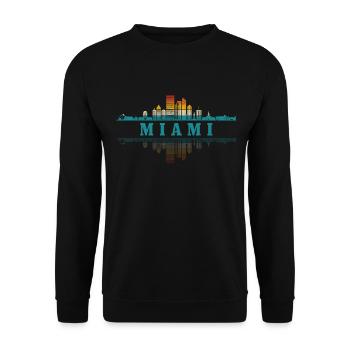 Miami Florida USA - Unisex Pullover - Schwarz - Vorne - Alina (178cm) & Michal (187cm)
