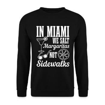 Miami Florida USA - Unisex Pullover - Schwarz - Vorne - Alina (178cm) & Michal (187cm)