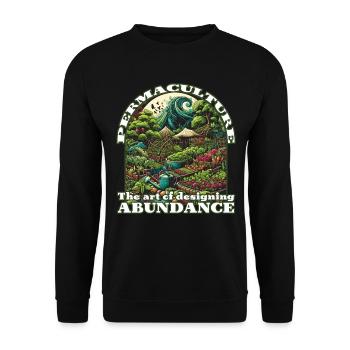 Permaculture Garden Food Forest Design - Unisex Sweatshirt - black - Front - Alina (178cm) & Michal (187cm)