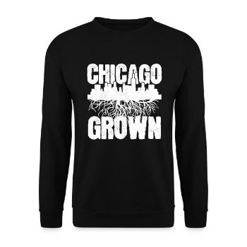 Chicago Illinois Souvenir Gift - Unisex Sweatshirt - black - Front - Alina (178cm) & Michal (187cm)