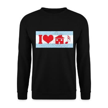 Chicago Illinois Souvenir Gift - Unisex Sweatshirt - black - Front - Alina (178cm) & Michal (187cm)