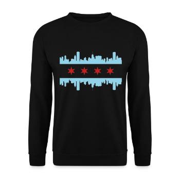 Chicago Illinois Souvenir Gift - Unisex Sweatshirt - black - Front - Alina (178cm) & Michal (187cm)