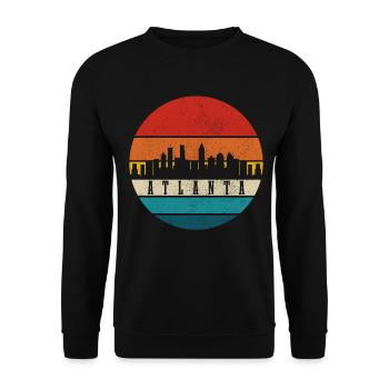 Atlanta Georgia - Unisex Pullover - Schwarz - Vorne - Alina (178cm) & Michal (187cm)