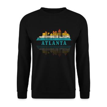 Atlanta Georgia - Unisex Pullover - Schwarz - Vorne - Alina (178cm) & Michal (187cm)