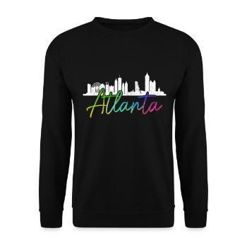 Atlanta Georgia - Unisex Pullover - Schwarz - Vorne - Alina (178cm) & Michal (187cm)