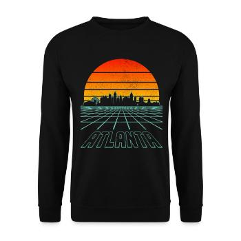 Atlanta Georgia - Unisex Pullover - Schwarz - Vorne - Alina (178cm) & Michal (187cm)