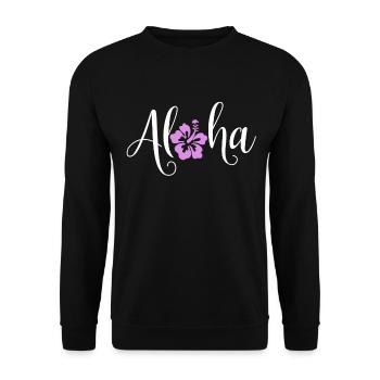 Hawaï Aloha Souvenir hawaïen - Sweat-shirt Unisexe - noir - Devant - Alina (178cm) & Michal (187cm)
