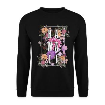 Hawaï Aloha Souvenir hawaïen - Sweat-shirt Unisexe - noir - Devant - Alina (178cm) & Michal (187cm)
