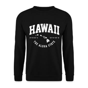 Hawaï Aloha Souvenir hawaïen - Sweat-shirt Unisexe - noir - Devant - Alina (178cm) & Michal (187cm)