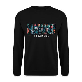 Hawaï Aloha Souvenir hawaïen - Sweat-shirt Unisexe - noir - Devant - Alina (178cm) & Michal (187cm)