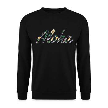 Hawaï Aloha Souvenir hawaïen - Sweat-shirt Unisexe - noir - Devant - Alina (178cm) & Michal (187cm)