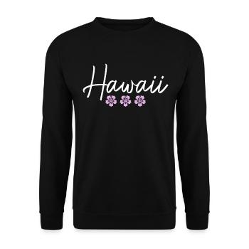 Hawaï Aloha Souvenir hawaïen - Sweat-shirt Unisexe - noir - Devant - Alina (178cm) & Michal (187cm)