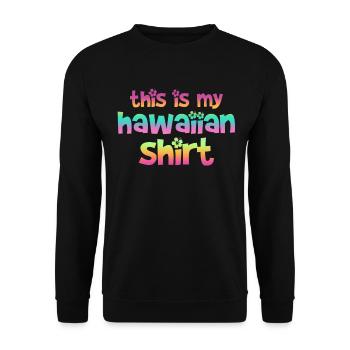 Hawaï Aloha Souvenir hawaïen - Sweat-shirt Unisexe - noir - Devant - Alina (178cm) & Michal (187cm)