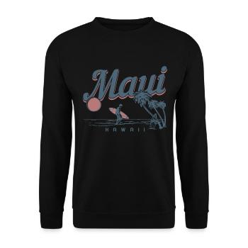 Maui Hawaii Aloha Souvenir hawaïen - Sweat-shirt Unisexe - noir - Devant - Alina (178cm) & Michal (187cm)