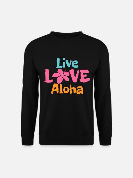 Hawaii Aloha Hawaiianisch Souvenir - Unisex Pullover - Schwarz