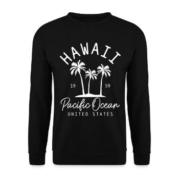 Hawaï Aloha Souvenir hawaïen - Sweat-shirt Unisexe - noir - Devant - Alina (178cm) & Michal (187cm)