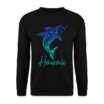 Hawaï Aloha Souvenir hawaïen - Sweat-shirt Unisexe - noir - Devant - Alina (178cm) & Michal (187cm)