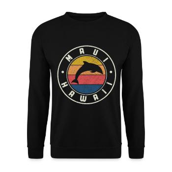 Maui Hawaii Aloha Souvenir hawaïen - Sweat-shirt Unisexe - noir - Devant - Alina (178cm) & Michal (187cm)