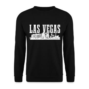 Las Vegas Nevada Souvenir Geschenk - Unisex Pullover - Schwarz - Vorne - Alina (178cm) & Michal (187cm)
