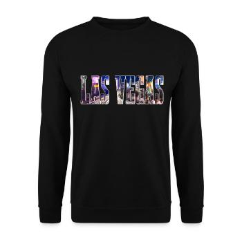 Las Vegas Nevada Souvenir Geschenk - Unisex Pullover - Schwarz - Vorne - Alina (178cm) & Michal (187cm)
