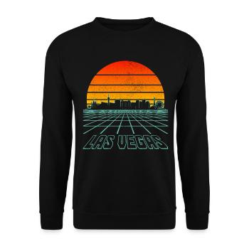 Las Vegas Nevada Souvenir Geschenk - Unisex Pullover - Schwarz - Vorne - Alina (178cm) & Michal (187cm)