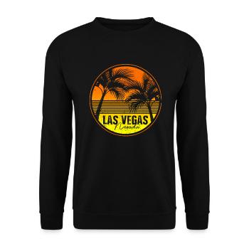 Las Vegas Nevada Souvenir Geschenk - Unisex Pullover - Schwarz - Vorne - Alina (178cm) & Michal (187cm)