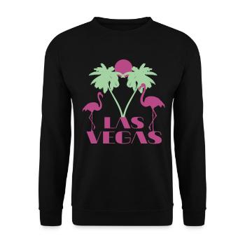Las Vegas Nevada Souvenir Geschenk - Unisex Pullover - Schwarz - Vorne - Alina (178cm) & Michal (187cm)