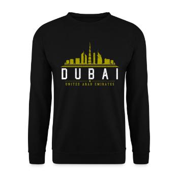 Dubai Skyline UAE Souvenir - Unisex Sweatshirt - black - Front - Alina (178cm) & Michal (187cm)