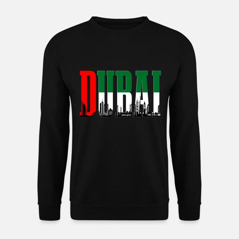 Dubai Skyline UAE Souvenir - Unisex Pullover - Schwarz