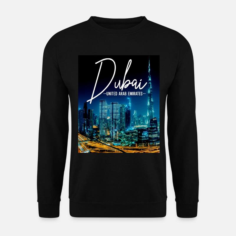 Dubai Skyline UAE Souvenir - Unisex Sweatshirt - black