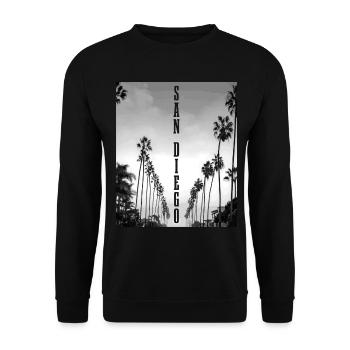 San Diego Kalifornien Vintage Souvenir - Unisex Pullover - Schwarz - Vorne - Alina (178cm) & Michal (187cm)