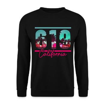 San Diego Kalifornien Vintage Souvenir - Unisex Pullover - Schwarz - Vorne - Alina (178cm) & Michal (187cm)