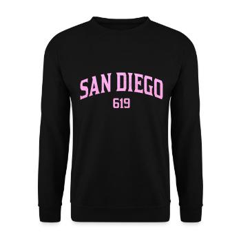 San Diego Kalifornien Vintage Souvenir - Unisex Pullover - Schwarz - Vorne - Alina (178cm) & Michal (187cm)