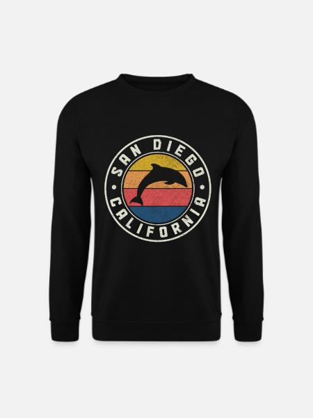 Souvenir de dauphin de San Diego en Californie - Sweat-shirt Unisexe - noir