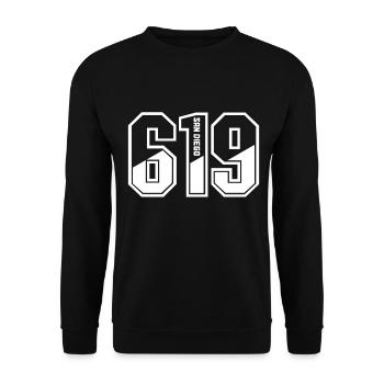 San Diego California Vintage Souvenir - Unisex Sweatshirt - black - Front - Alina (178cm) & Michal (187cm)