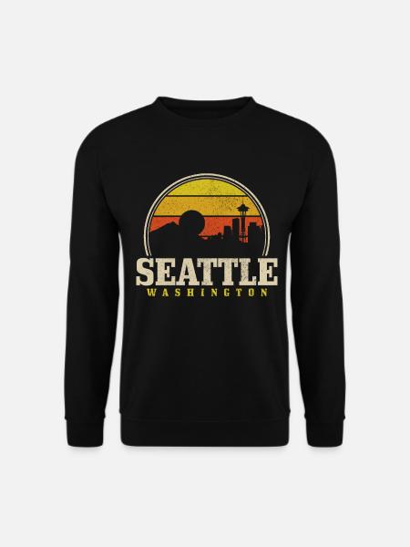 Seattle Washington Souvenir Gift - Unisex Sweatshirt - black