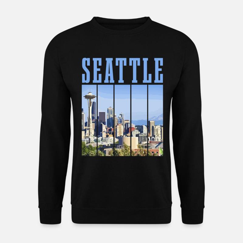 Seattle Washington Souvenir Gift - Unisex Sweatshirt - black