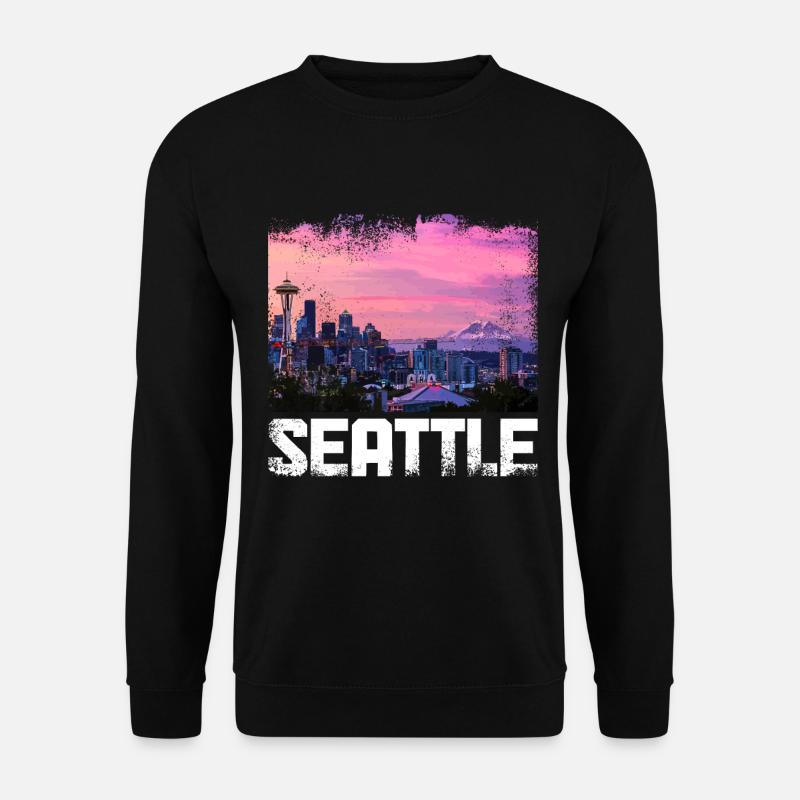 Seattle Washington Souvenir Gift - Unisex Sweatshirt - black