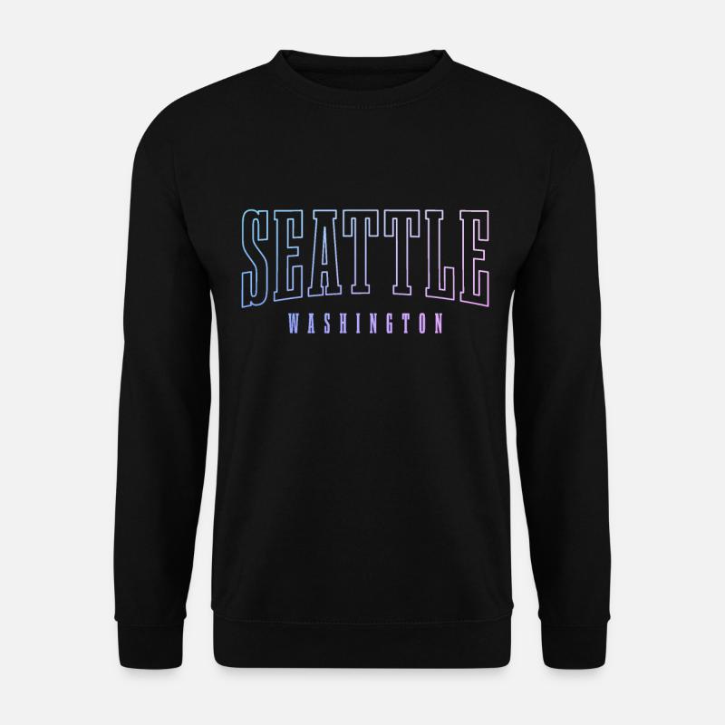 Seattle Washington Souvenir Geschenk - Unisex Pullover - Schwarz