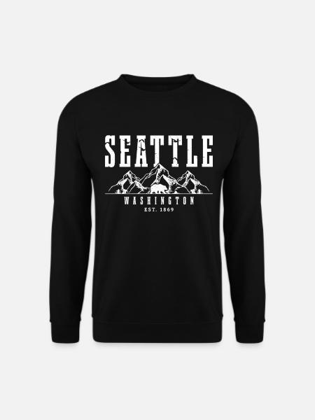 Seattle Washington Souvenir Gift - Unisex Sweatshirt - black