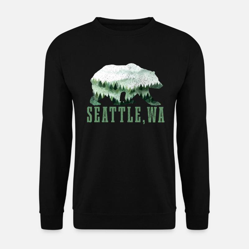 Seattle Washington Souvenir Gift - Unisex Sweatshirt - black