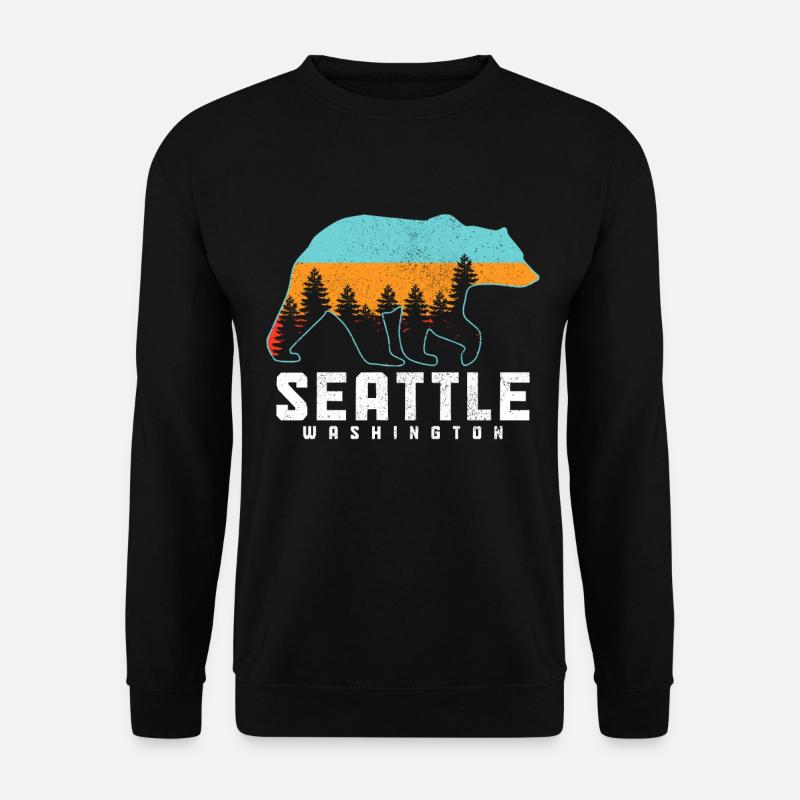 Seattle Washington Souvenir Gift - Unisex Sweatshirt - black