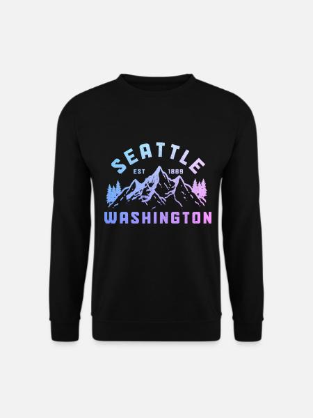 Seattle Washington Souvenir Gift - Unisex Sweatshirt - black